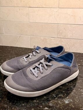 Men's OluKai Moku Pae Boat Shoes – Pavement / Vintage Blue